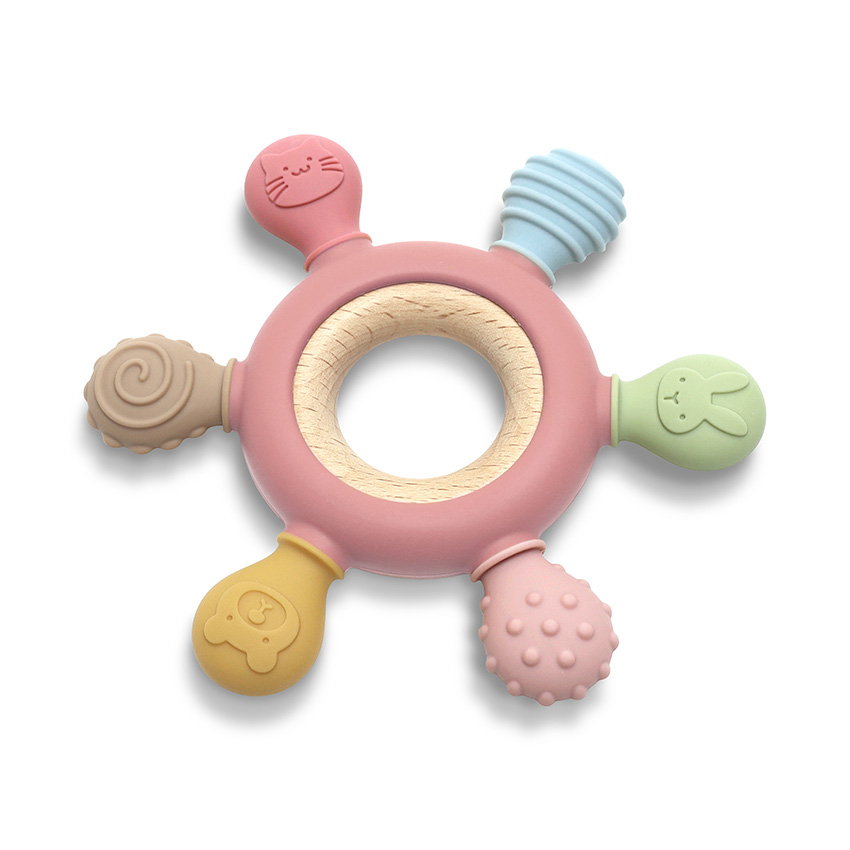 Μασητικό οδοντοφυίας κατασκευασμένο απο σιλικόνη και ξύλο οξιάς.